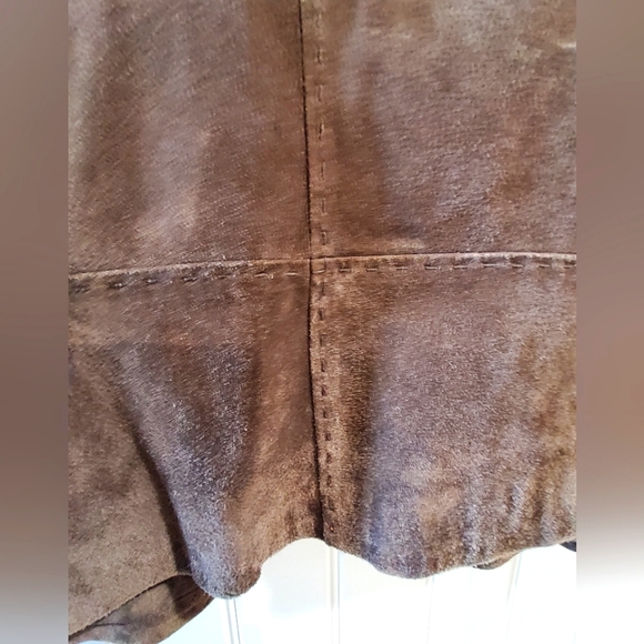 Leather long skirt with jacket - Picture 7 of 8